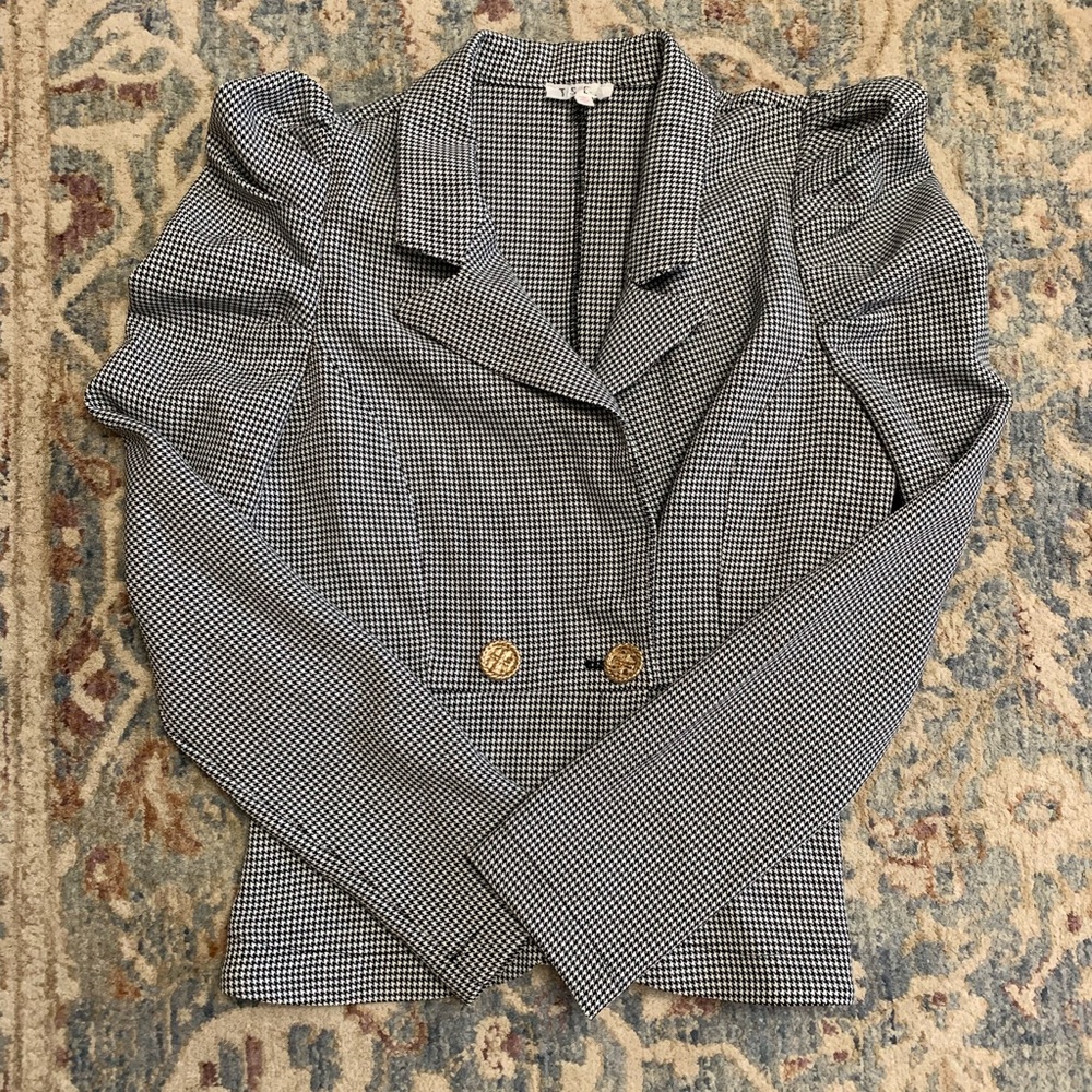 Women's Boutique-Inspired Houndstooth Blazer